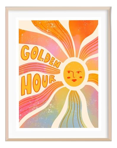 Pop art style fashion illustration print in a light wood frame, vintage retro wall art poster for home decor, modern summer color palette and bold design