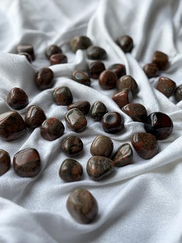 Image of Tumbled Stones, Natural Crystal Healing Stones, Home Office Decor, Aquarium Decorative Pebbles, Vase Fillers (Unakite, 100)