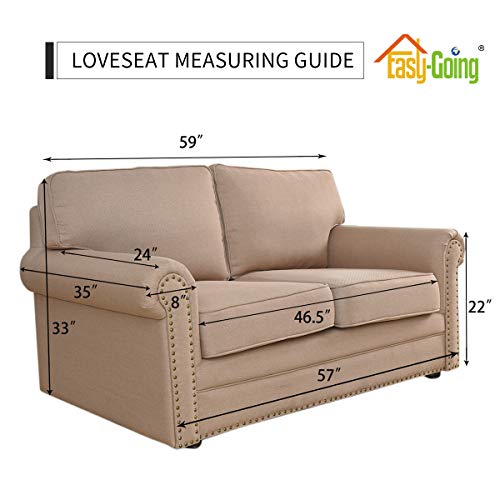 Easy-Going Stretch Loveseat Slipcover 1-Piece Sofa Cover Furniture Protector Couch Soft With Elastic Bottom For Kids Polyester Spandex Jacquard Fabric Small Checks  thumb #6