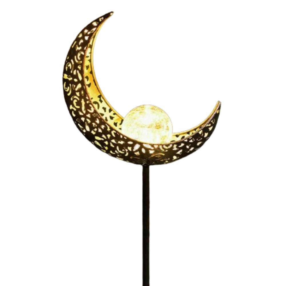 HilalFul Outdoor Solar Light - Crescent | Light Decoration for Home, Office, Restaurants | Outdoor Decorative Lighting in Ramadan, Eid | Patio | Warm White Light