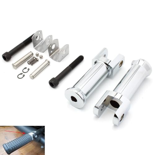 Royal Sun Fußrasten aus Aluminiumlegierung, silberfarben, für Harley Davidson FLDE Deluxe FLFB Softail Breakout Heritage Menino Gordo Softail Breakout Fatboy