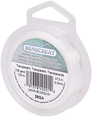 BENECREAT 100m 0.3mm Fishing Nylon Beading Thread Wire for DIY Jewelry Making