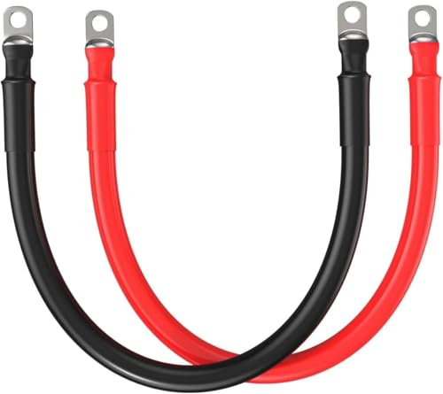 2AWG Pure Copper Battery Cables with 3/8