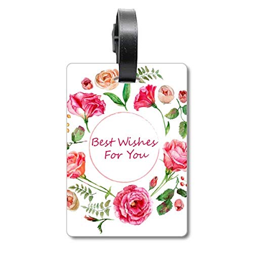 Étiquette de valise roses rouges de qualité supérieure pour bagage de voyage