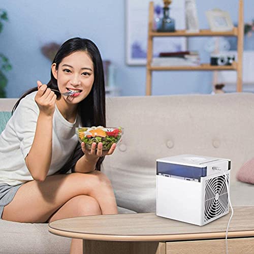 Kongshop Desktop Small Air Conditioner Personal Air-Conditioning Fan Desktop Air Conditioner Natural Cold Wind Sterilization Suitable For Bedrooms Offices Dormitories Cars Camping Tents #TOP4