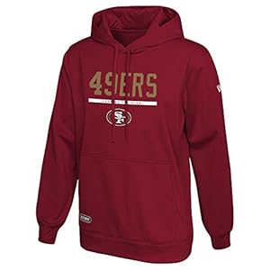 New Era NFL Men’s Safety Performance Pullover Hooded Sweatshirt, Pro Football Fleece Hoodie, San Francisco 49ers, Medium