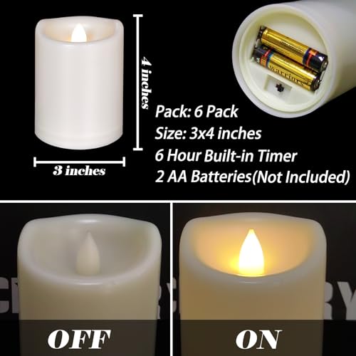 Bougies d'extérieur sans flamme vacillante et programmables de 10cm - 2