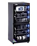 132L Dry Cabinet Camera Digital Control Dehumidifier Electronic Dry Box Noiseless and Energy Saving for Camera Lens & Electronic Equipment Storage, Temperature Humidity LED Dual Screen