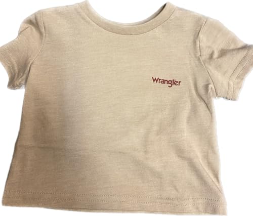 Image of Wrangler Infant Boys Bison Sunset Shirt 112354227 (US, Age, 0 Months, 3 Months, Tan)