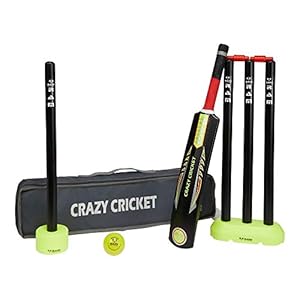 Ram Crazy Cricket Set – Mini Kids Set, 1 x Size 2 Bat, Kwik, Quick, Beach, Park – Suitable for approx ages 5-9 years