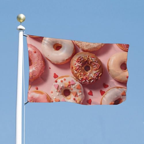 Bandera de donas 5x8 pies para decoración exterior e interior 4
