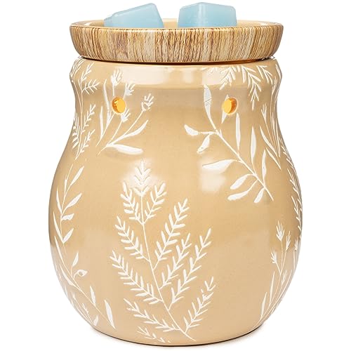 Scentsationals Wax Melt Warmer, Wax Warmer for Scented Wax Melts - Autumn Collection Hattie Leaves - Candle Wax Melter for Fragrance Cubes and Tarts