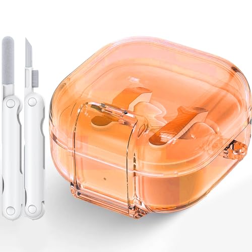 Samsung Galaxy Buds 4 Pro�P�[�X/Galaxy Buds 4�pPolislime �N���A�A���b�N�N���b�v�Ɠd�b�X�^���h�@�\�A�N���A�t�b�N�ƃN���[�j���O�y���t��(�I�����W)