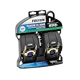 Fulton 2 x 43 Zinc Transom Retractable Ratchet Boat Tie Down Straps (4 Straps)