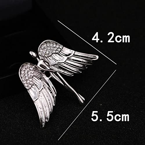 Broche ángel para mujer moderno con cristal sofisticado y base metálica resistente 3