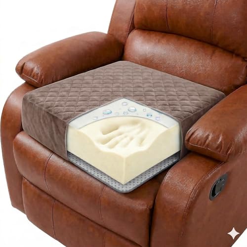 COMFORTANZA Large Soft 20x20x5 Polyurethane Foam Recliner Chair Seat Cushion