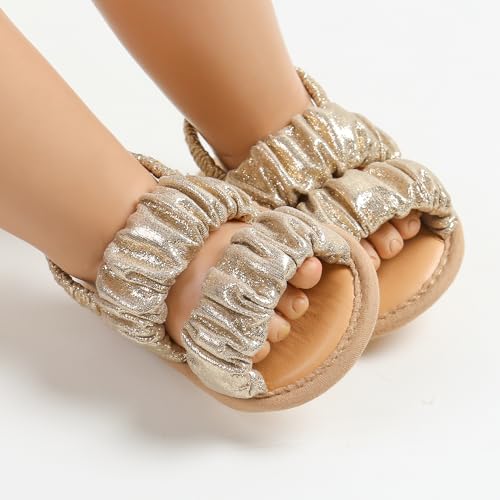 Image of Infant Baby Boys Girls Summer Sandals Party Wedding Dress Flats Shoes Newborn Crib Shoes First Walkers Prewalkers 0-18 Months