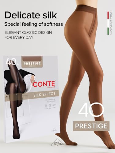 Image of Conte Women's Classic Silky Semi Opaque Pantyhose Tights Prestige 40 Den
