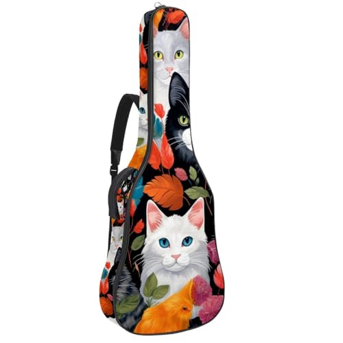Sac pour guitare acoustique 101,6 cm imperméable multicolore à poches