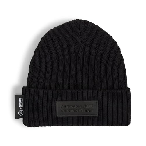 Gorro Mercedes-AMG Petronas F1 PUMA de punto premium con acabados de alta costura deportiva