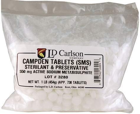 Campden Tablets Sodium Metabisulphite 1 lb.