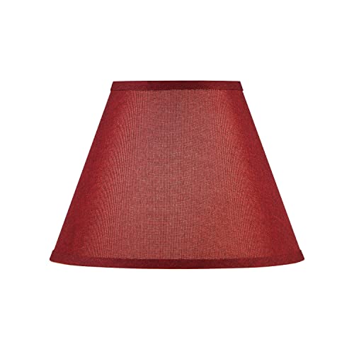 Image of Aspen Creative 32093A Transitional Empire Shape Spider Construction Lamp Shade in Burgundy, 6 inch Top x 12 inch Bottom x 9 inch Slant