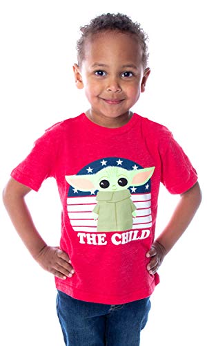 Star Wars Little Boys Yoda Character The Child Stars and Stripes T-Shirt