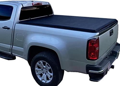 BODAWA 6.5' Soft Roll-Up Truck Bed Clamp on Tonneau Cover with Rails + Touch Light + Hex Key + Seal StripNR033