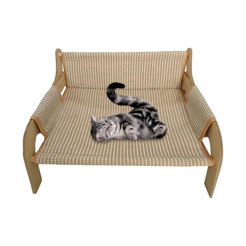 Sofá para gatos cómodo con base elevada y refrescante para cachorros pequeños 7