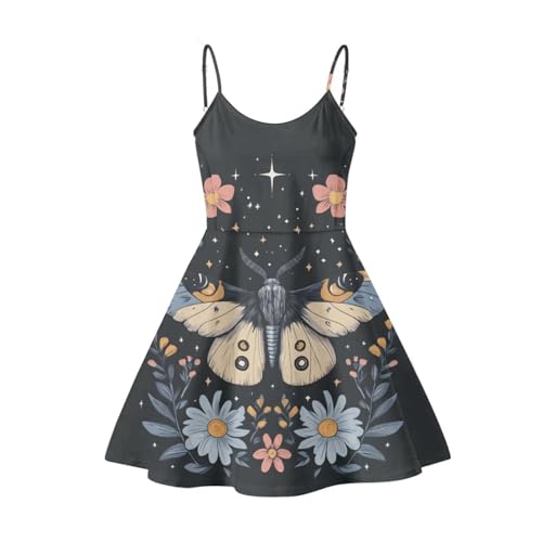 Image of Cozeyat Women Girls Summer Sleeveless Dress Casual Swing Beach Cover Up Knee Length Dresses,Large Size XS-4XL