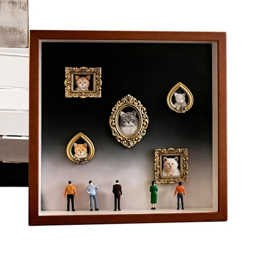Cofre de imágenes artísticas y vitrina compacta con ventana acrílica 2