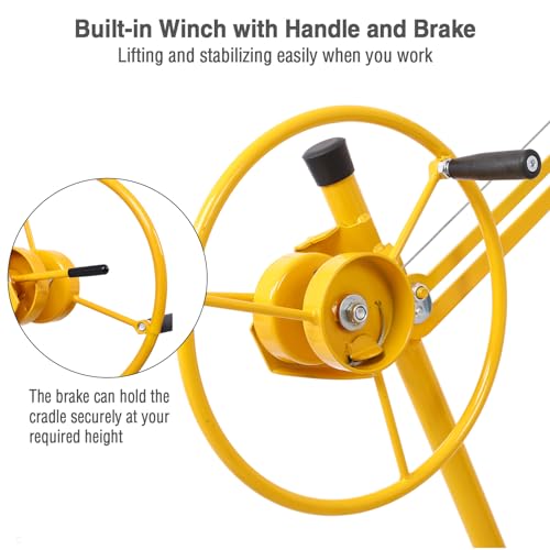 image for Lyromix Drywall Lift Panel Hoist Dry Wall Rolling Panel, 11FT Sheetroc