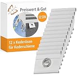 Preiswert&Gut Kederösen für Kederschiene Set 12 Stück – Wohnwagen & Kederschiene Zubehör mit Metallring | geeignet für Ø5–6 mm & Ø7–8 mm | ideal für Planen, Vorzelte & Markisen