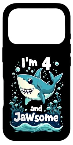 I'm 4 and Jawsome Shark 4΂̒a qp X}zP[X iPhone 17 Pro p