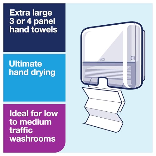 Tork Xpress Mini Multifold Hand Towel Dispenser White H2, One-at-a-Time Dispensing, Elevation Range, 553120 by Tork - Image 4