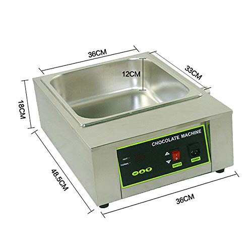 Chocolate Melting Pot, 110V Commercial Electric Tempering Machine Stainless Steel 8kg Automatic Chocolate Heater Liquid Warmer for DIY Home Restaurant Bakery