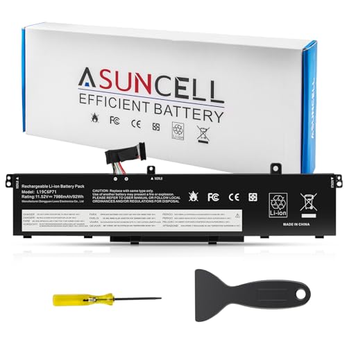 Image of ASUNCELL L19L6P71 L19C6P71 Battery for Lenovo ThinkPad P15 P17 T15G G1 G2 Gen 1 2 Mobile Workstation 20ST 20SU 20SN 20SQ 20YU 20YQ 20YS 20YR 20UR 20US 20ST000DGE 20YU0003GE 5B10W13958 5B10W13959 94WH