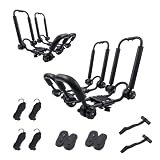 GPT RACK Double Folding Kayak Roof Rack J-bar Car Roof Rack, Used for Transporting Canoes, Kayaks, P