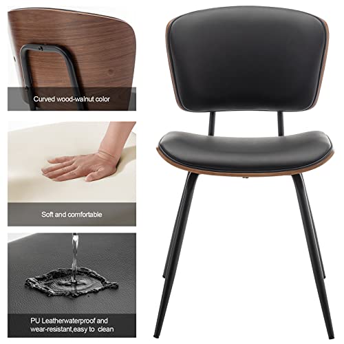 Aqg Dining Chair Mid Century Modern Dining Chairs For Kitchen Dining Living Room Chairs (Black, Pack Of 2) #TOP4