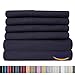 Queen Sheets Navy - 6 Piece 1500 Supreme Collection Fine Brushed Microfiber Deep Pocket Queen Sheet Set Bedding - 2 Extra Pillow Cases, Great Value, Queen, Navy
