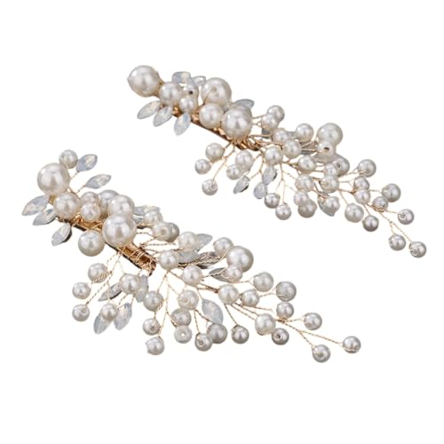 New 2026 Unisex Fashion Pearl Silver Gold Rhinestone Bridal Clips Wedding Headpiece Handmade Vintage Party Bridesmaid Prom Head With You Accessories Trendy Best For Gift Women And Men