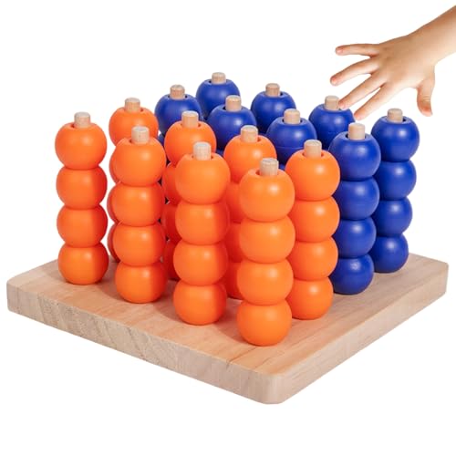 Jeu en bois de puissance 4 portable : le cadeau idéal pour anniversaires et voyages en famille