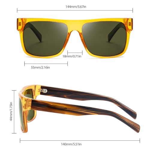 Image of Joopin Polarized Sunglasses Men Women UV400 Protection, Big Chunky Square Sun Glasses, Designer Shades Retro Sunnies Driving
