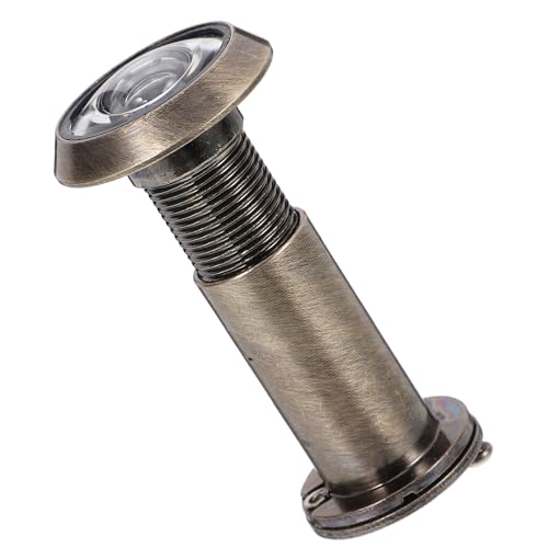Ojo de pez para puerta Tofficu gran angular 200° lente HD vidrio con cubierta de privacidad latón antiguo 16mm diámetro 40-63mm para seguridad en hogar y oficina miniatura 1