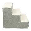Majestic Pet 3 Step Portable Dog Stairs for Small Dogs to get on Bed Supports 25 lbs or Less – Dog Steps for High Bed with Machine Washable Cover – Pet Stairs for Cats Jackson Heathered Gray #1