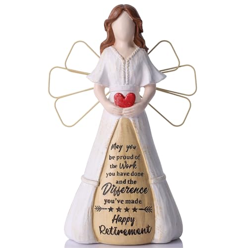 GAOSHENG Regalos únicos de jubilación para mujeres, idea de regalo para mujeres, figuras de ángel, decoraciones de jubilación feliz, regalos para profesores, mujeres, enfermeras, mamá, médicos,