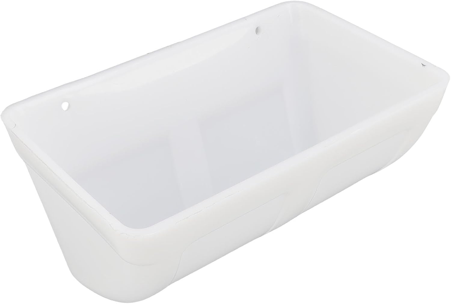 Estink Hanging Poultry Feeder, Plastic Design Reduces Feed Waste Large Capacity for Farms Backyards (White)