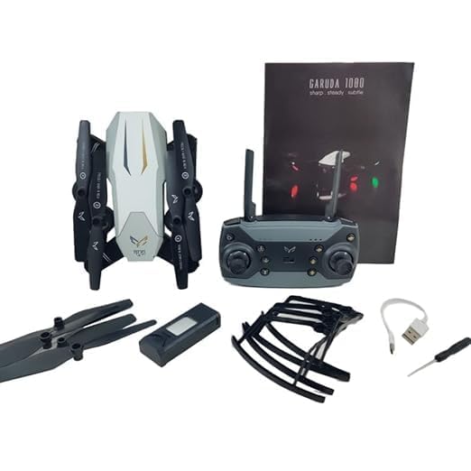 Image of Foldable Dual Camera Garuda Drone with 1080P 4k Camera 720P Live Video,WiFi FPV Drone for Adults with HD 120Wide Angle Camera 1600 Mah Long RC Dron