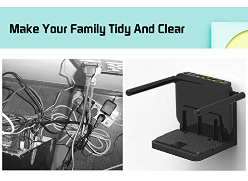 Adjustable Universal Small Device Wall Mount, YIHUNION Bracket for Android Apple TV Box Cable Digital Media Players Modems Router Streaming Media Devices Hard Driver (Black) - Thumbnail 5