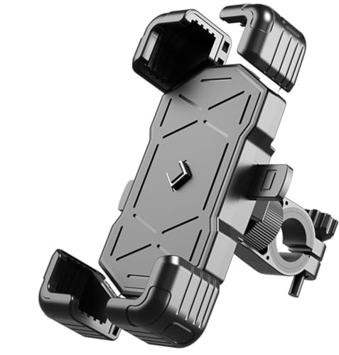 VOOIV Soporte Celular Moto para CRF 1000L Africa Twin (2015 2016 2017 2018 2019), Universal Soporte Movil Moto 360° Rotación Ajustable Soporte para Teléfono Móvil Accesorios,A-Black